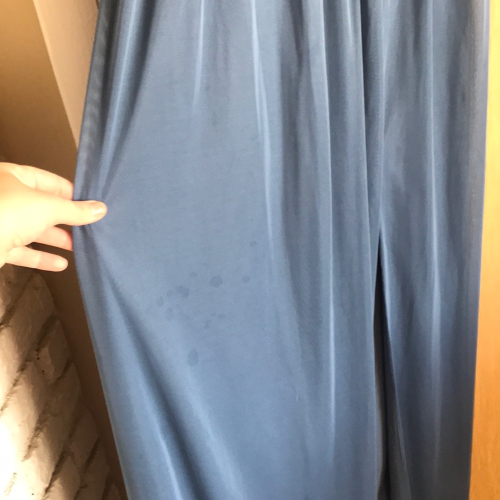 David’s bridal F19608 steel blue bridesmaids dress - Picture 4 of 8